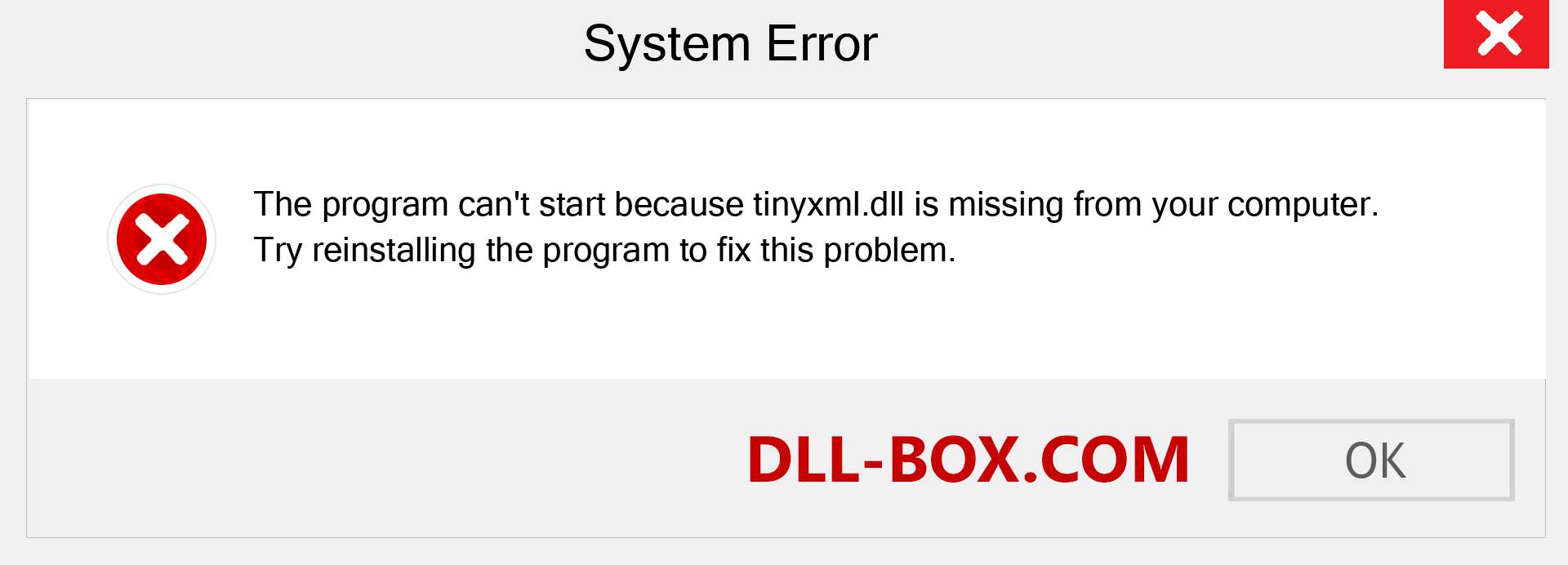  tinyxml.dll file is missing?. Download for Windows 7, 8, 10 - Fix  tinyxml dll Missing Error on Windows, photos, images